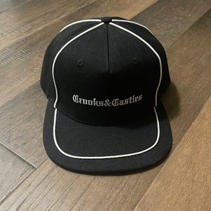 Crooks and Castles Hat Snapback Trucker Black/White Details